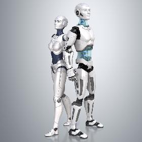 3D模型-Robots Male and Female 3D model